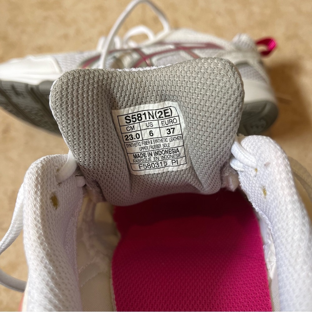 Pink and white ASICS women’s sneakers - Picture 4 of 6